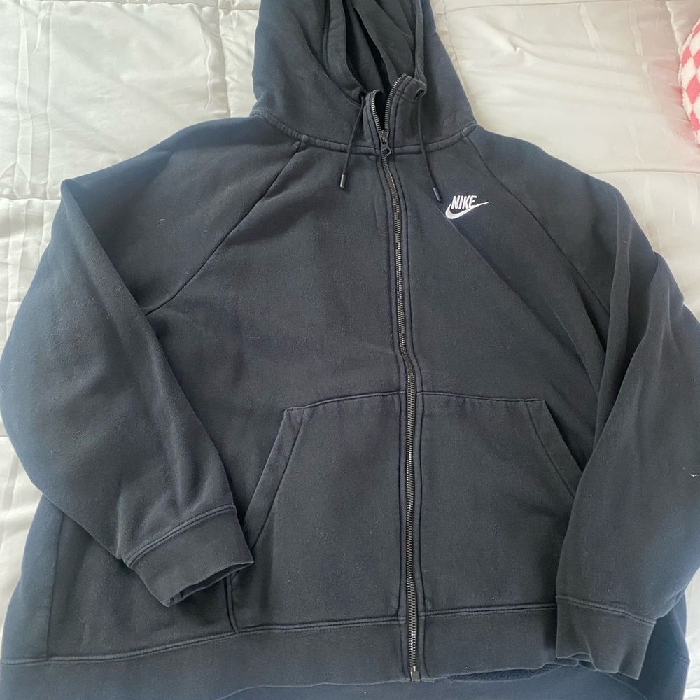 nike oversized full length zip up!